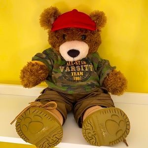 Build a Bear BEAREMY Plush Brown Teddy All Star Varsity Top Shoes Cap & Roars